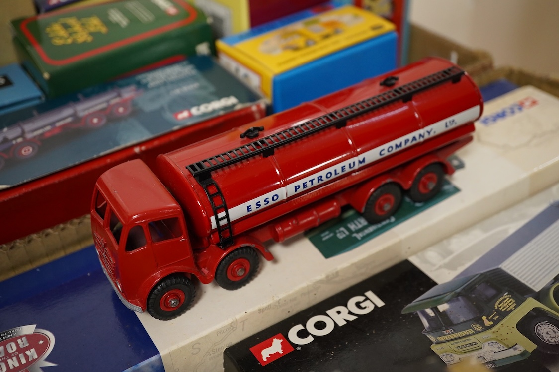 Forty boxed diecast commercial vehicles by Corgi, Corgi Classics, etc., including vehicles from the Guinness series, Vintage Glory of Steam, Eddie Stobart, etc., together with a few repainted Dinky Toys, including a Fode
